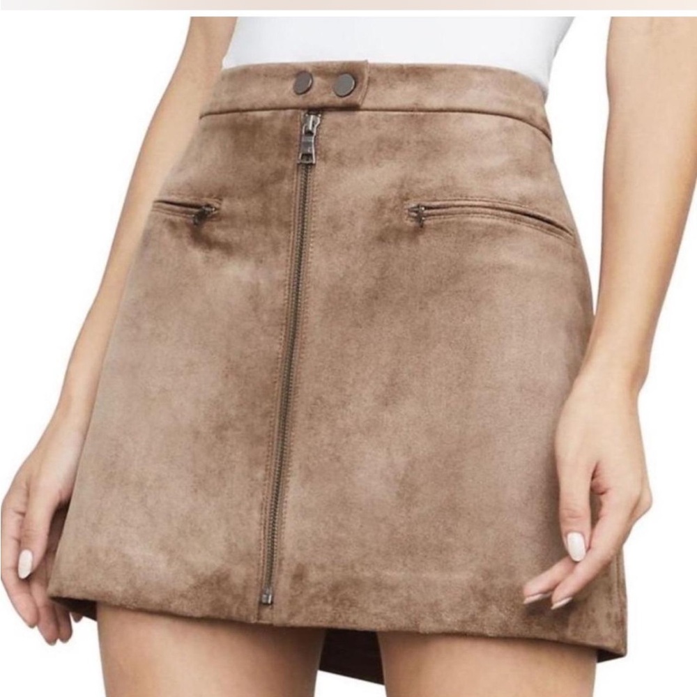 BCBG Faux Suede Mini Skirt